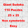 Thumbnail 110 Giant Sukoku Puzzles 25 x 25 Non Symmetric Easy